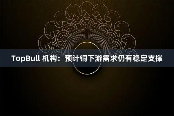 TopBull 机构：预计铜下游需求仍有稳定支撑